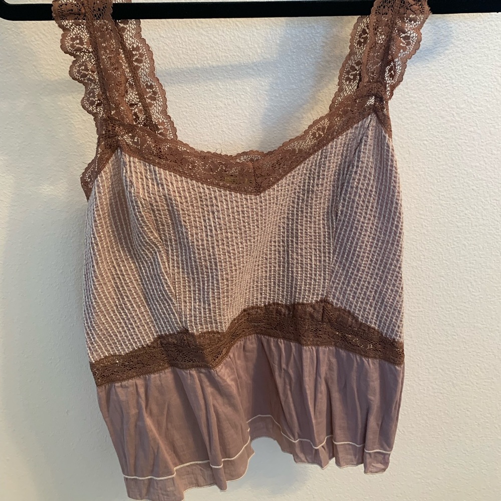 Free People Lace Strap Tank